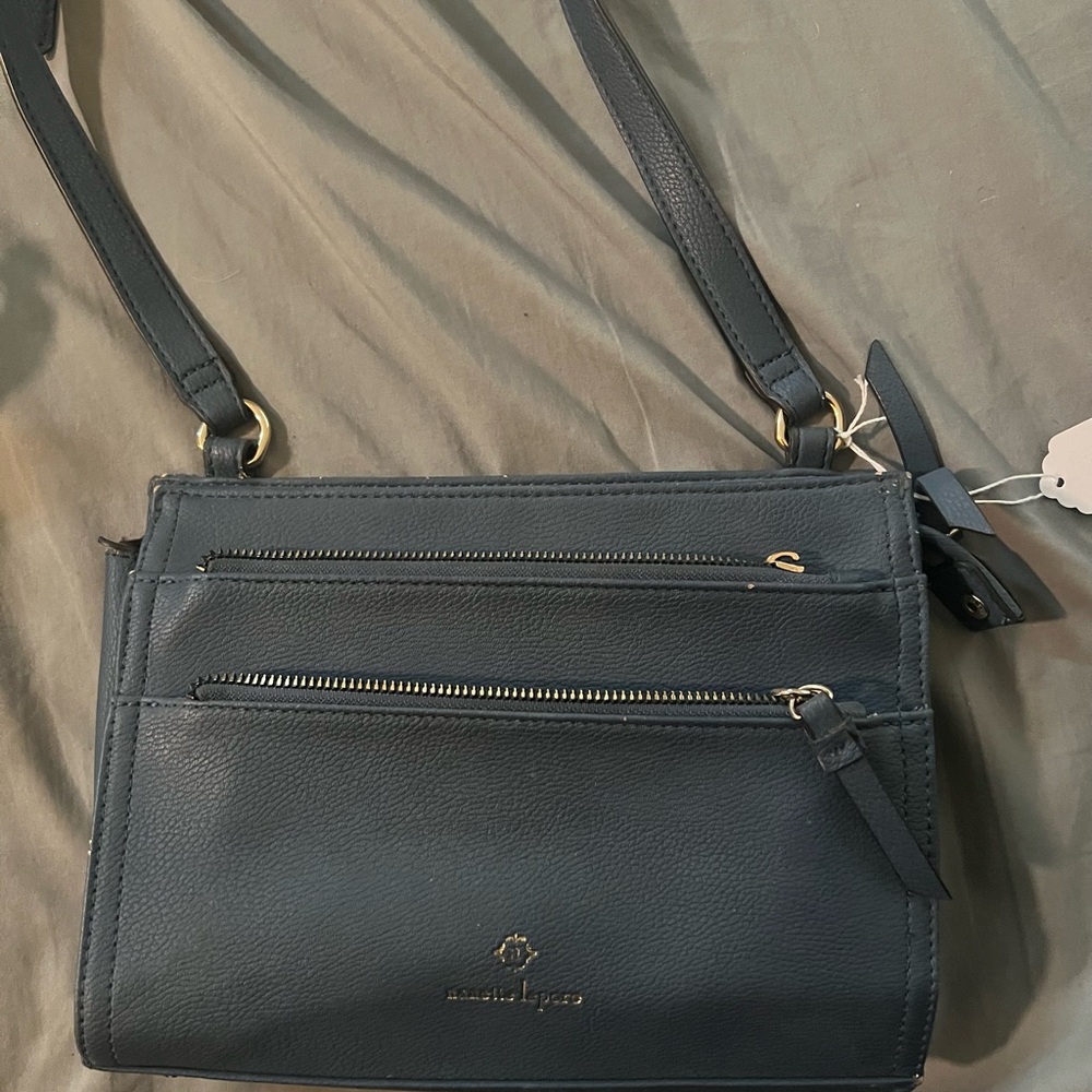 Nannette Lepore Hal Triple Section Crossbody Bag, Denim